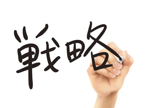 戦略のための日本語の単語 — ストックベクタ