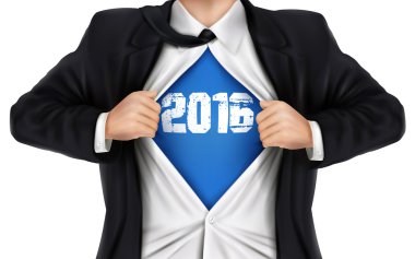 2016 gömleğinin altında gösterilen işadamı 