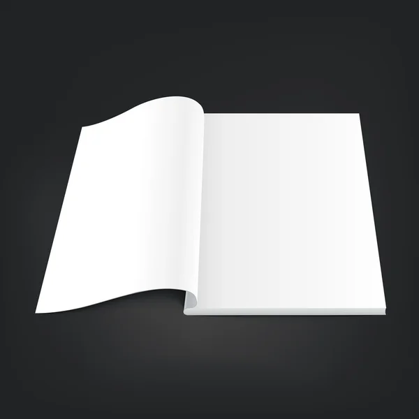 Libro abierto en blanco — Vector de stock