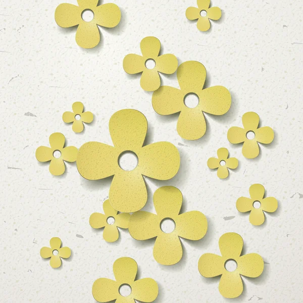 美しい紙の花カット アウトの背景 — ストックベクタ