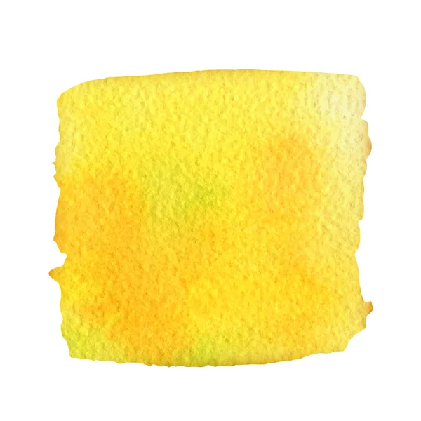 Coups de pinceau aquarelle jaune — Image vectorielle