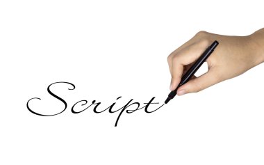 insan eliyle yazılmış komut dosyası word