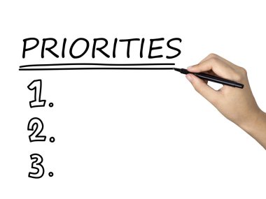 insan eli yazılı öncelikleri listesini 