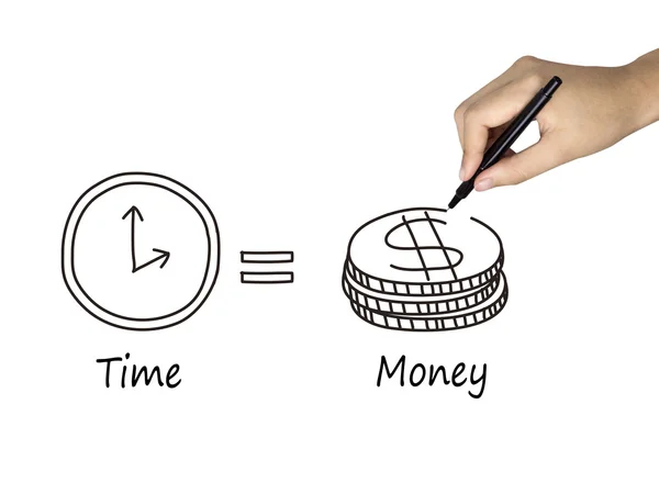 Tempo é ícone de dinheiro — Fotografia de Stock