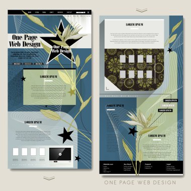 modaya uygun bir sayfa web sitesi tasarım şablonu