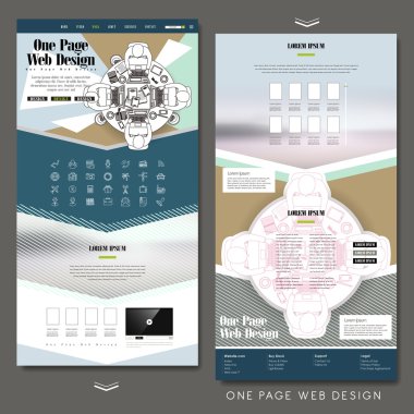 modern bir sayfa web sitesi tasarım şablonu