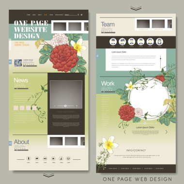 zarif bir sayfa web sitesi tasarım şablonu