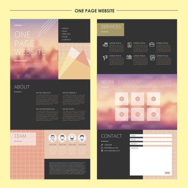 romantik bir sayfa web sitesi tasarım şablonu 