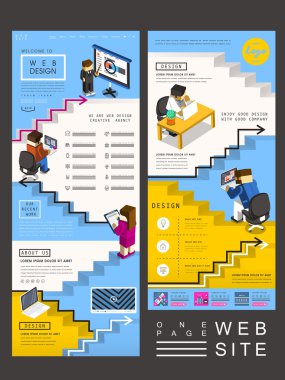İşletme kavramı bir sayfa web sitesi şablon tasarımı