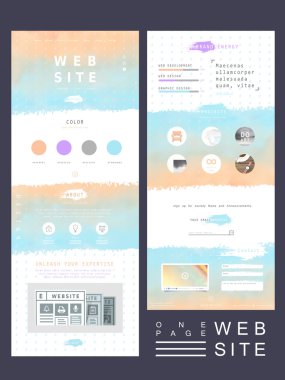 yumuşak bir sayfa web sitesi tasarım şablonu