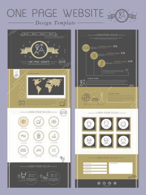 zarif bir sayfa web sitesi şablon tasarımı