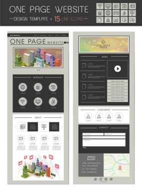 modaya uygun bir sayfa web sitesi tasarım şablonu 