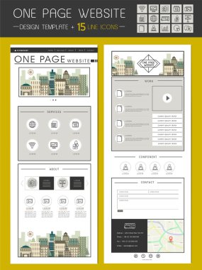 modaya uygun bir sayfa web sitesi tasarım şablonu 