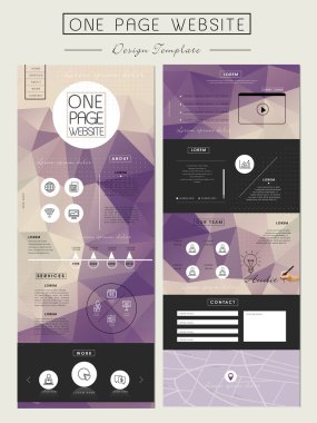 modaya uygun bir sayfa web sitesi tasarım şablonu