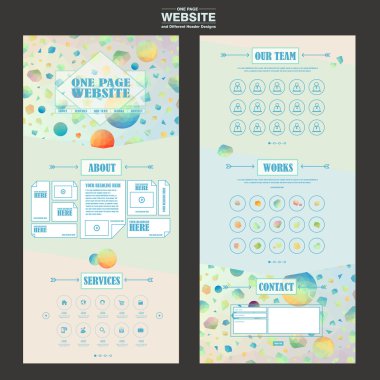 oldukça bir sayfa web sitesi tasarım şablonu