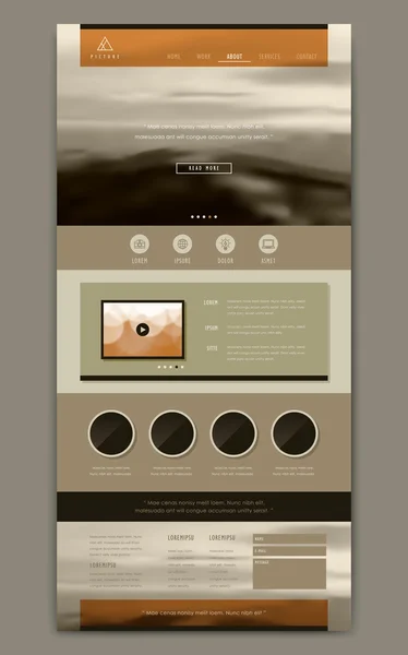 Attraktives einseitiges Design der Webseite — Stockvektor