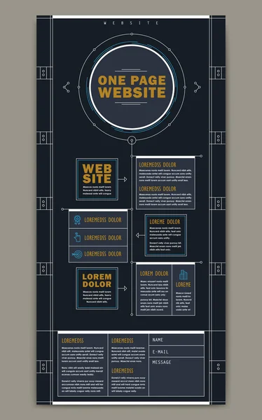 Moderne Une page Conception de modèle de site Web — Image vectorielle