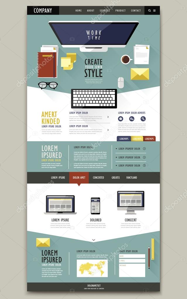 lovely one page website template design
