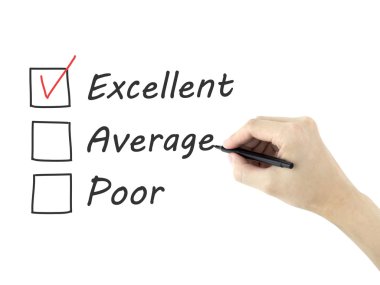 müşteri hizmeti değerlendirme formu üzerinde mükemmel seçimi