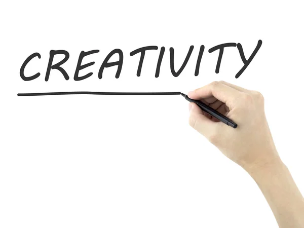 Creativity word written by man's hand — Stock Photo, Image