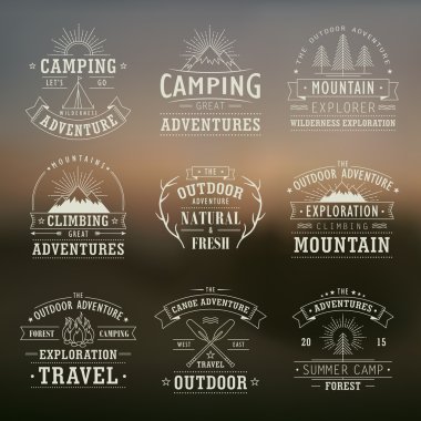 wilderness and nature exploration emblems