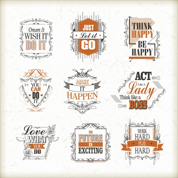 Ensemble de citations positives — Image vectorielle