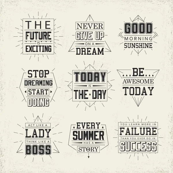 Life quotes set — Stock Vector