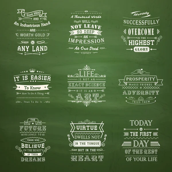 Ensemble de citations de vie — Image vectorielle