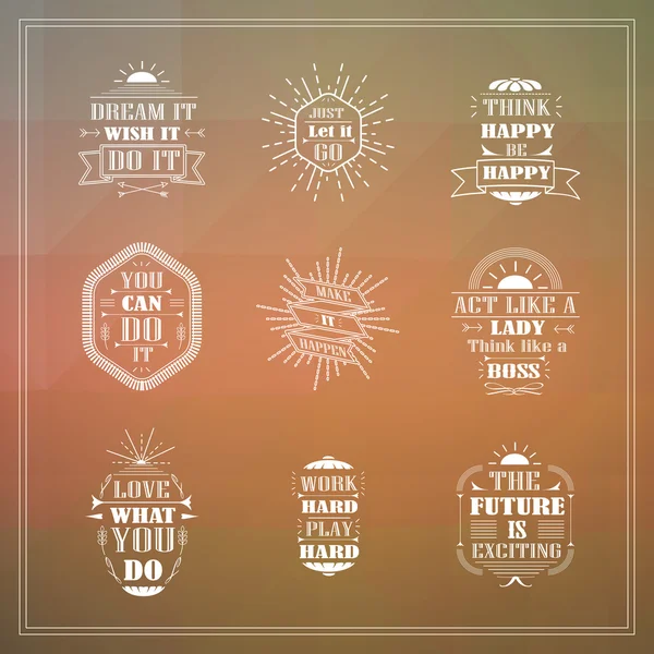 Motivational and inspirational quotes set — Stock Vector