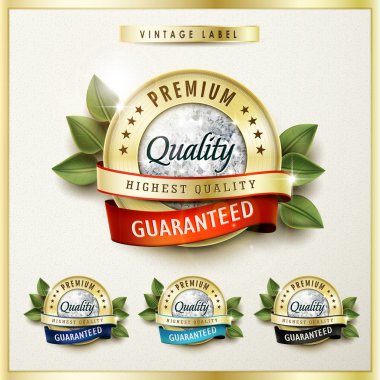 Premium Kalite altın elmas öğeleri etiketlerle