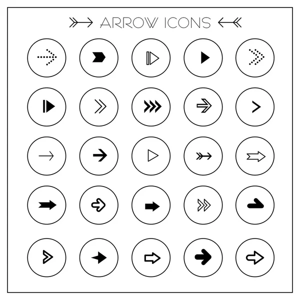 Flechas modernas iconos conjunto — Vector de stock