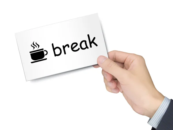 Break card in hand — Stock Photo, Image