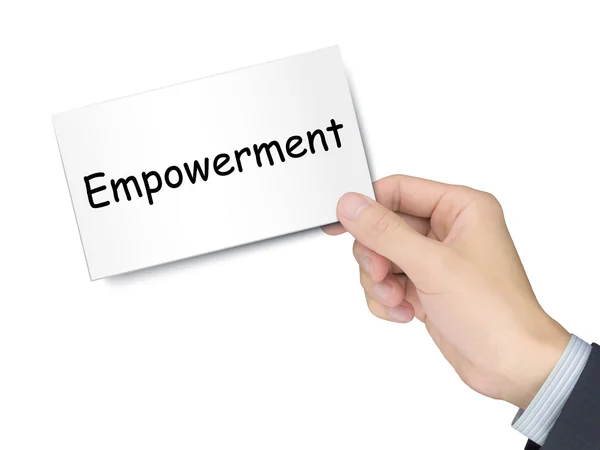 Empowerment kaart in de hand — Stockfoto