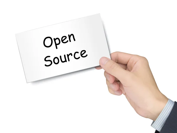 Open Source Karte in der Hand — Stockfoto