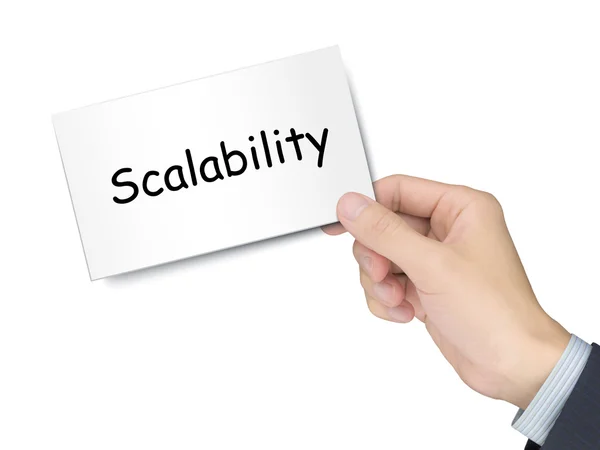 Scalability card in hand — Stock Photo, Image