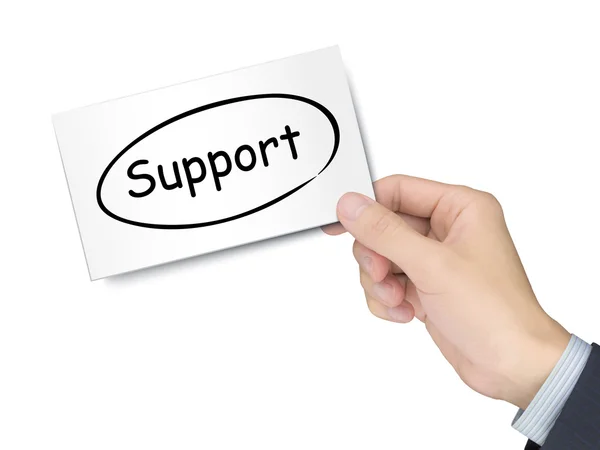 Scheda di supporto in mano — Foto Stock