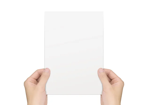 Conceito de negócio: mãos segurando um notepaper — Fotografia de Stock