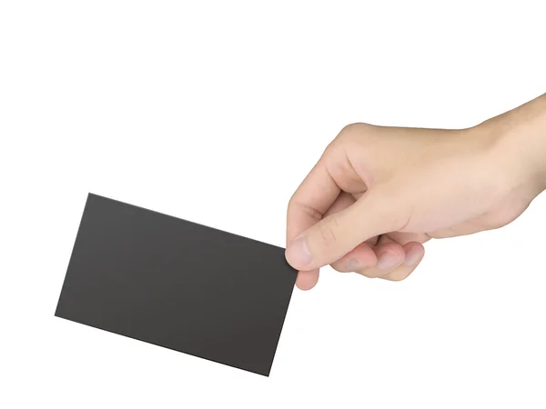 Conceito de negócio: mãos segurando um cartão de visita — Fotografia de Stock