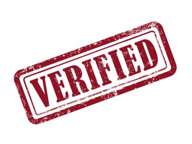 beyaz üzerine kırmızı metin doğrulanmadı damgası