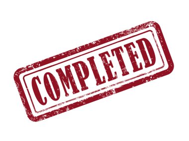 Pul kırmızı metin olarak beyaz tamamlandı