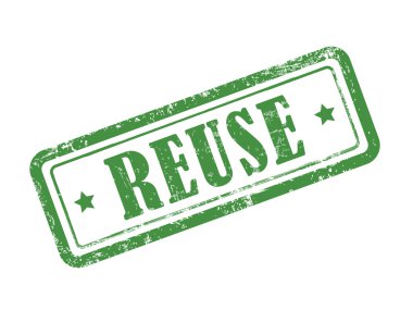 damga yeniden yeşil metin olarak beyaz