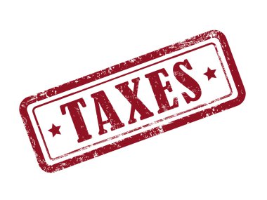 beyaz üzerine kırmızı metin damga vergileri