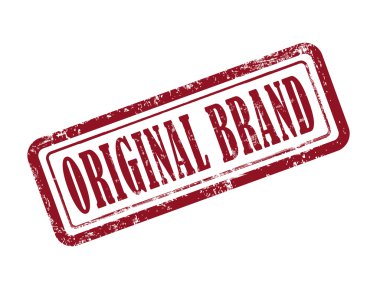 beyaz üzerine kırmızı metin damgası orijinal marka