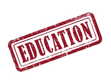 beyaz üzerine kırmızı metin damgası eğitim