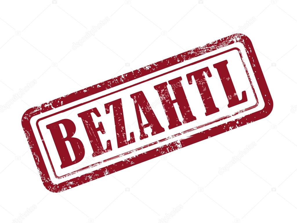 Stempel Bezahlte Wort Im Deutschen Text Vektorgrafik Lizenzfreie Grafiken C Kchungtw Depositphotos