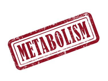 stamp metabolism in red clipart
