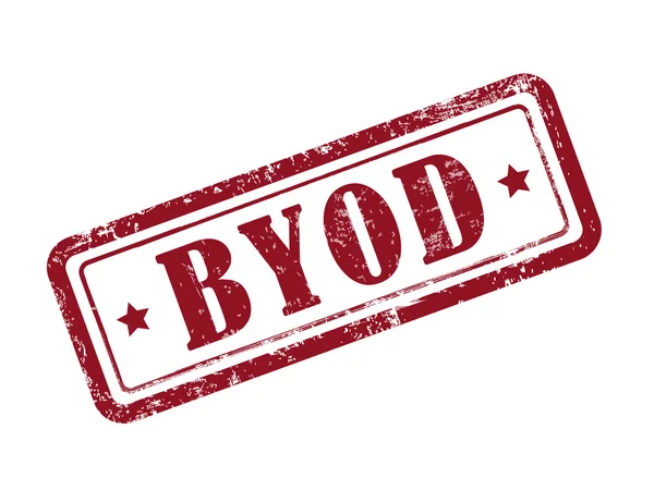 Kırmızı Pul byod — Stok Vektör