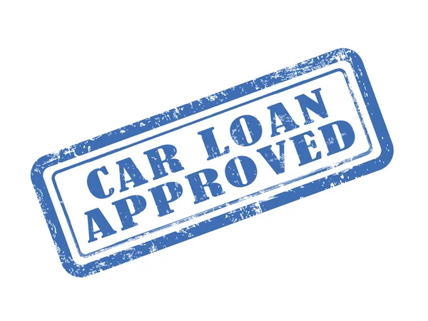 Stamp car loan approved in blue — Stock Vector