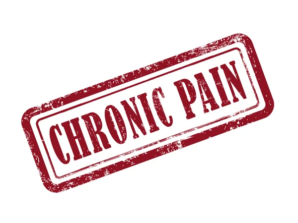 Stamp chronic pain in red — Stock Vector