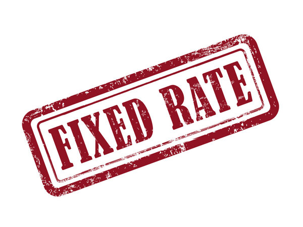 stamp fixed rate in red